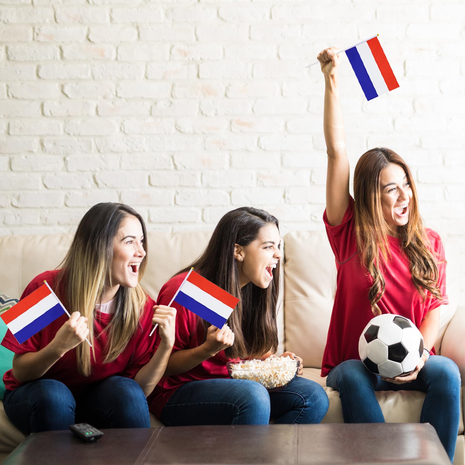 Banderas del Mundo Set 32 Países 14x21cm Poliéster Doble Cara Decor Copa Mundial