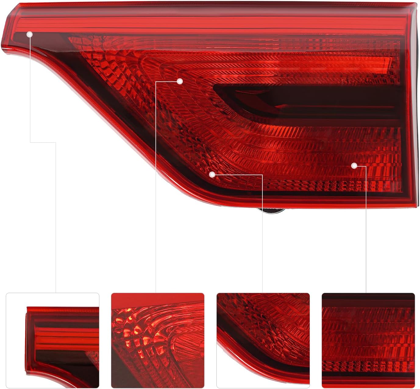 Halogen Tail lights, Taillights Fit For 2017 2018 2019 Kia Sportage, Tail lamp Assembly Direct Replacement Fully Compatible, OE 92406D9000, KI2803128 (Passenger Side)