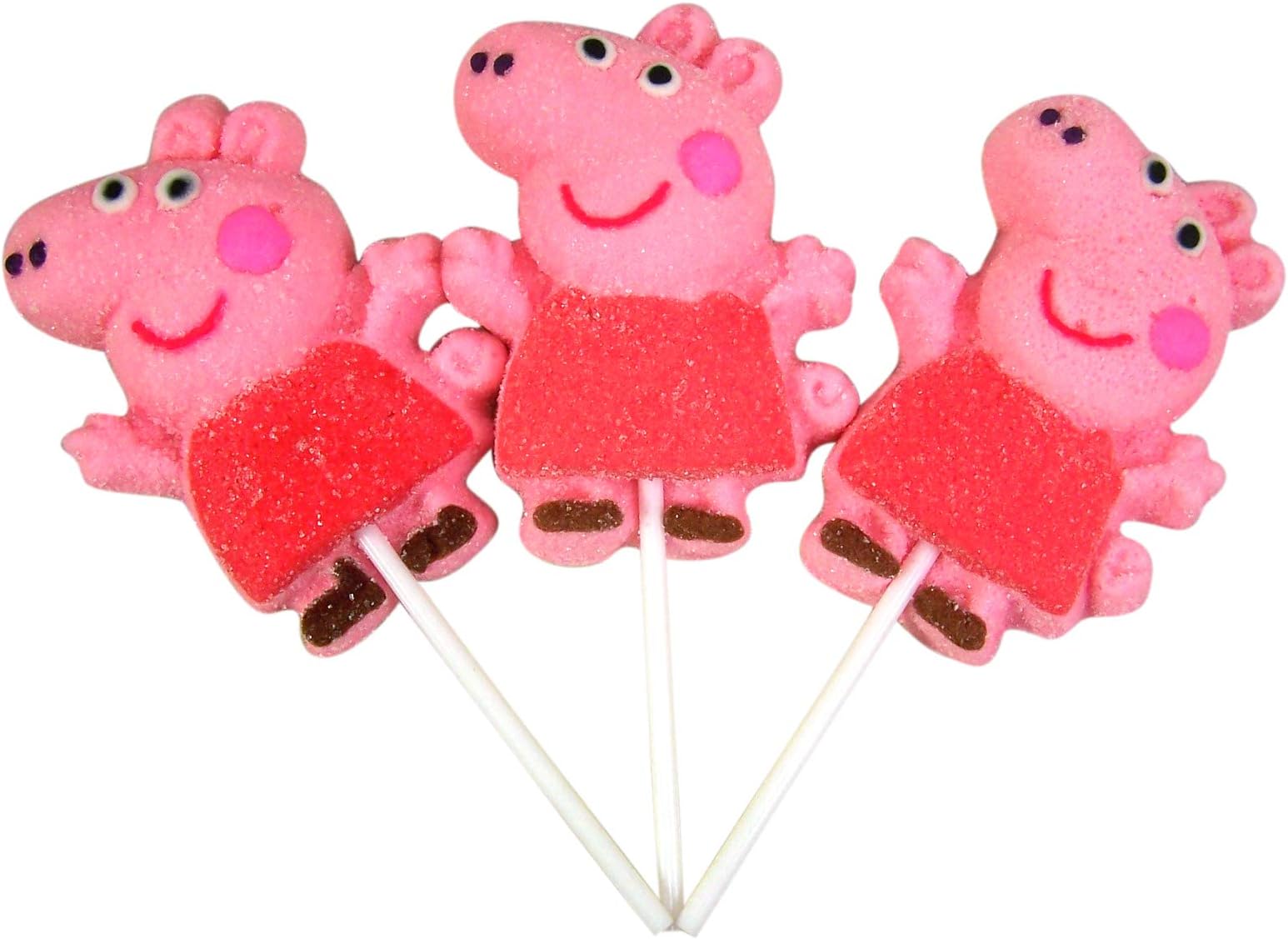 Peppa Pig Shaped Marshmallow Pops, 1.4 Ounce, Pack of 3