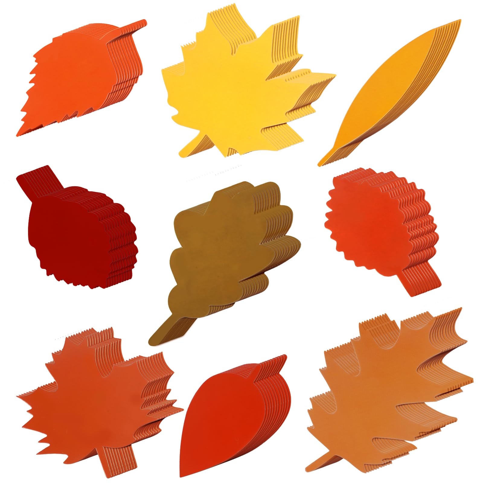 PerKoop 153 Pcs Fall Paper Cutouts for Bulletin Boards, Classic Maple Leaf