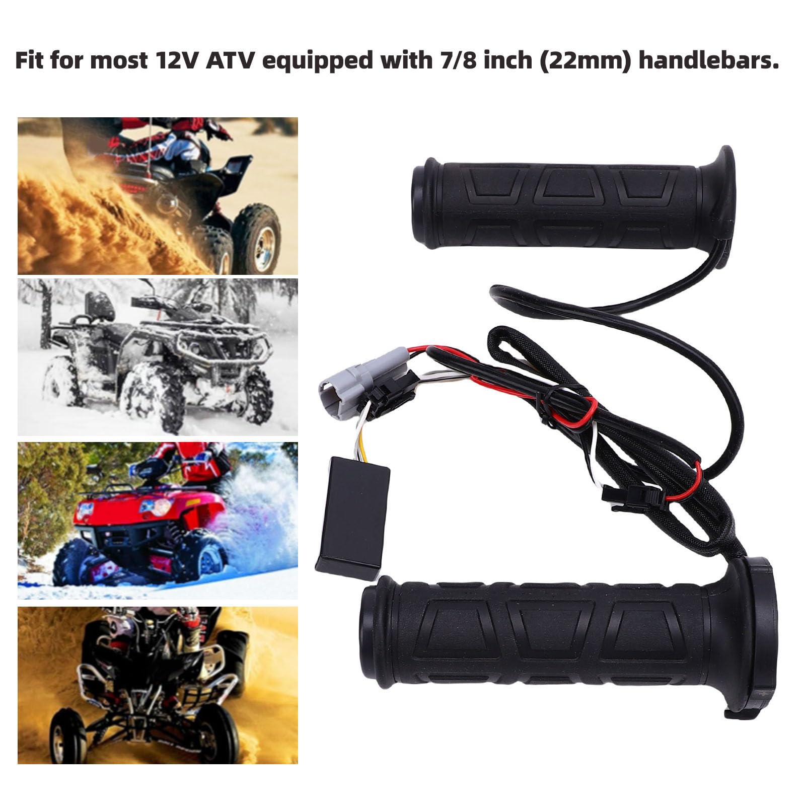 Impugnature per Manubrio Riscaldate ATV, Motocicletta Kimpex Nthreeauto, Impugnature Riscaldate Elettriche Anti -slitta