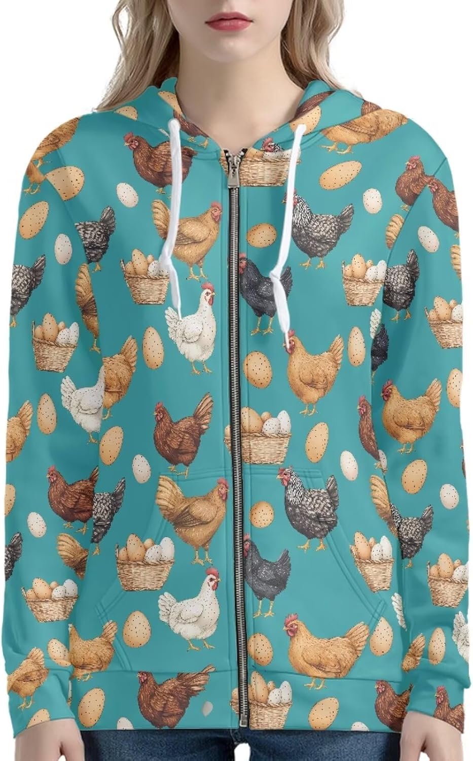 Showudesigns Zip Up Women's Hoodies & Sweatshirts XS-5XL - Image 2