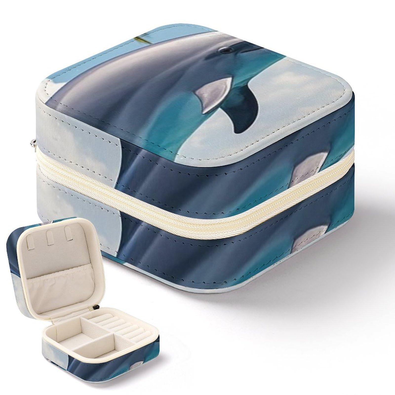 Boîte à bijoux portable dauphins pour ne plus perdre vos colliers