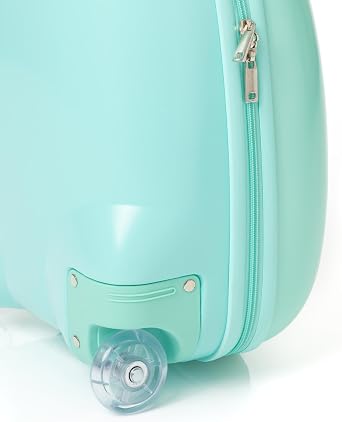 Pusheen the Cat Pusheen Kids Suitcase | Mint Green Small Cabin Bag for Girls | Carry On Trolley with Extendable Handle | Smile Cartoon Merchandise | Fun Travel Gift for Children & Teens