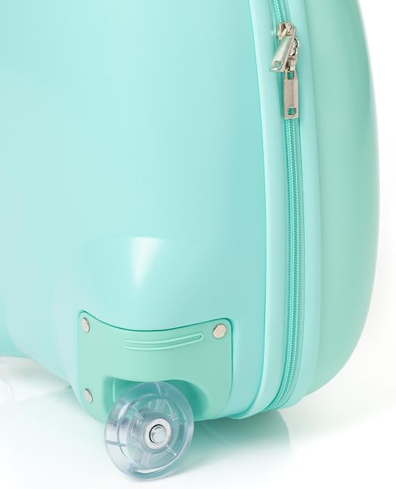 Pusheen the Cat Pusheen Kids Suitcase | Mint Green Small Cabin Bag for Girls | Carry On Trolley with Extendable Handle | Smile Cartoon Merchandise | Fun Travel Gift for Children & Teens