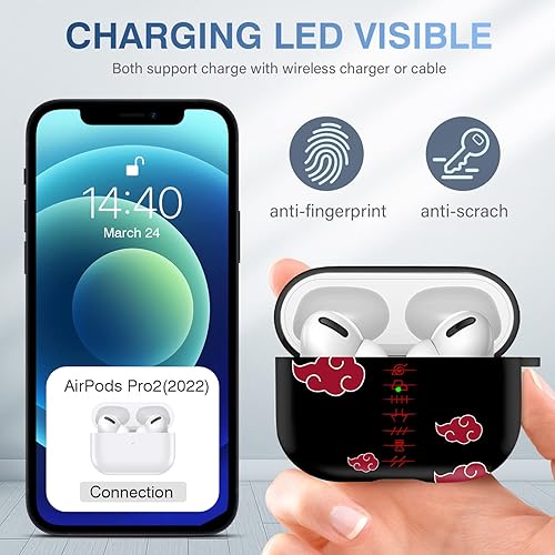 Miniatura 3 de Maxjoy Funda para Airpods Pro de 2ª generación, diseño de anime, serie de Apple Airpod Pro 2, funda para Airpods Pro 2 generación 2022 para hombres