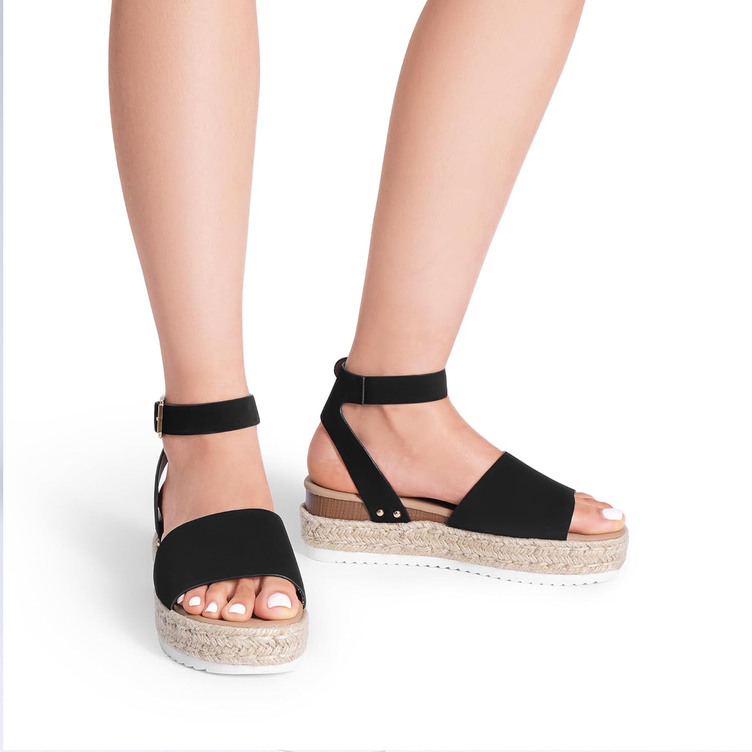 DREAM PAIRS Women's Platform Espadrilles Casual Ankle Strap Wedge Sandals Comfortable Dressy Summer Shoes - Image 6