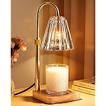 Marycele Candle Warmer Lamp with Timer & Dimmer - Valentines Day Gifts for Women Her Mom, Aesthetic Valentines Decor, Adjustable Height Wax Melter for Large Jar & 3-Wick Candles (2 Bulbs Included)