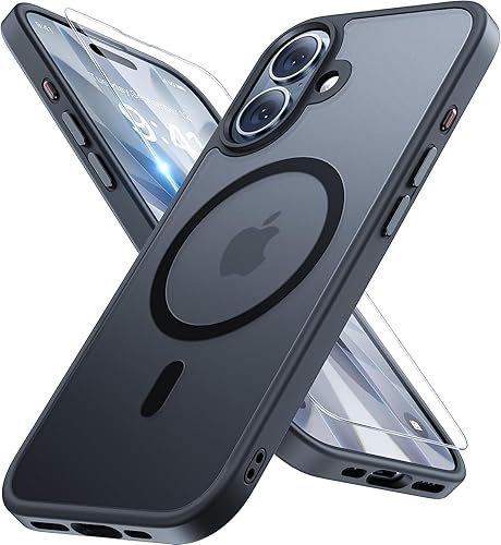 Miniatura 83 de Miracase - Funda magnética para iPhone 13 de 6.1 pulgadas (compatible con MagSafe) (con 2 protectores de pantalla), protección de grado militar