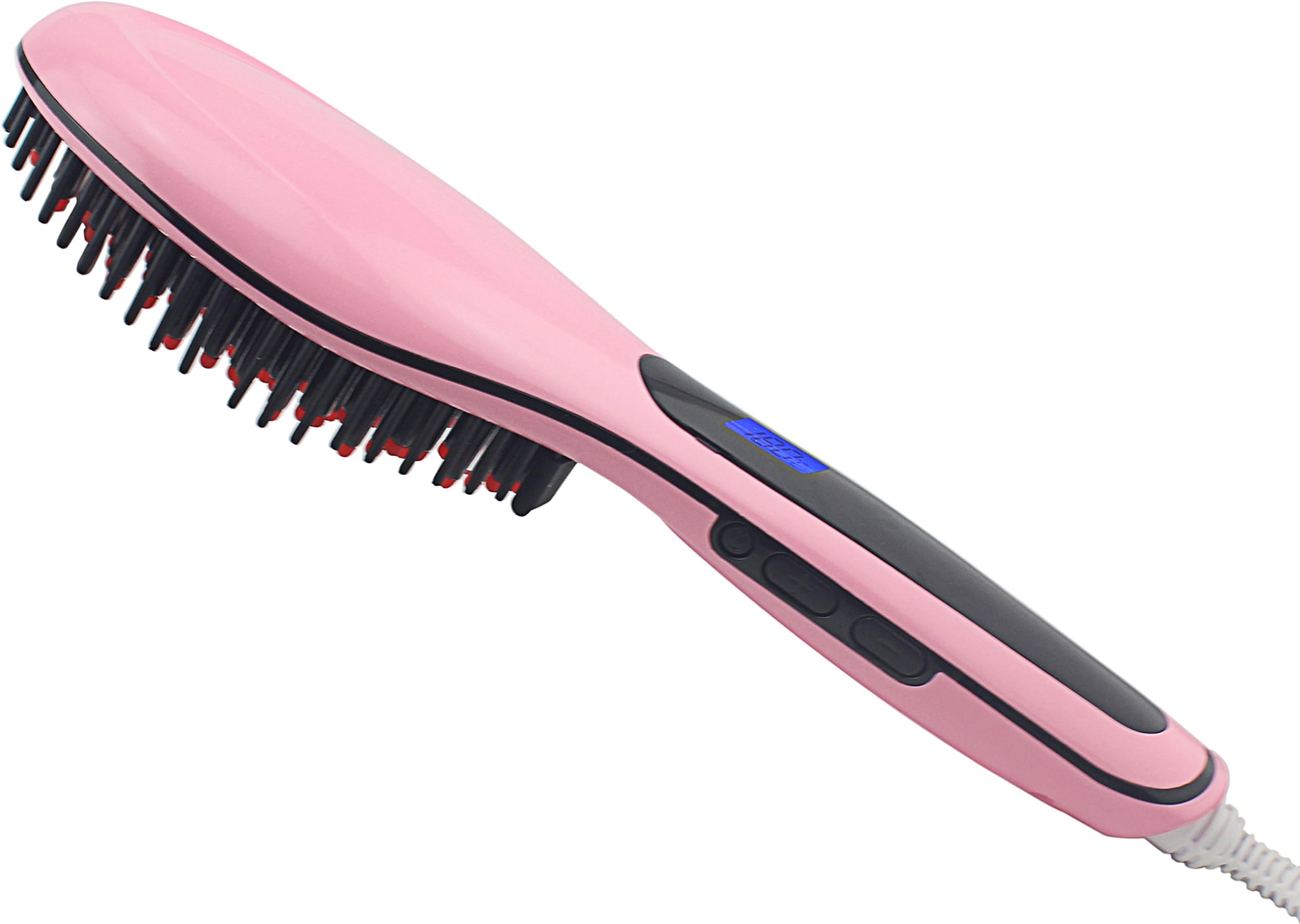 Possiave Hair Straightener Brush,Instant Magic Silky Straight Hair Styling, Anion Hair Care,Anti Static Ceramic, Anti Scald, Zero Damage, Massage Straightening Irons, Detangling Hair Brush