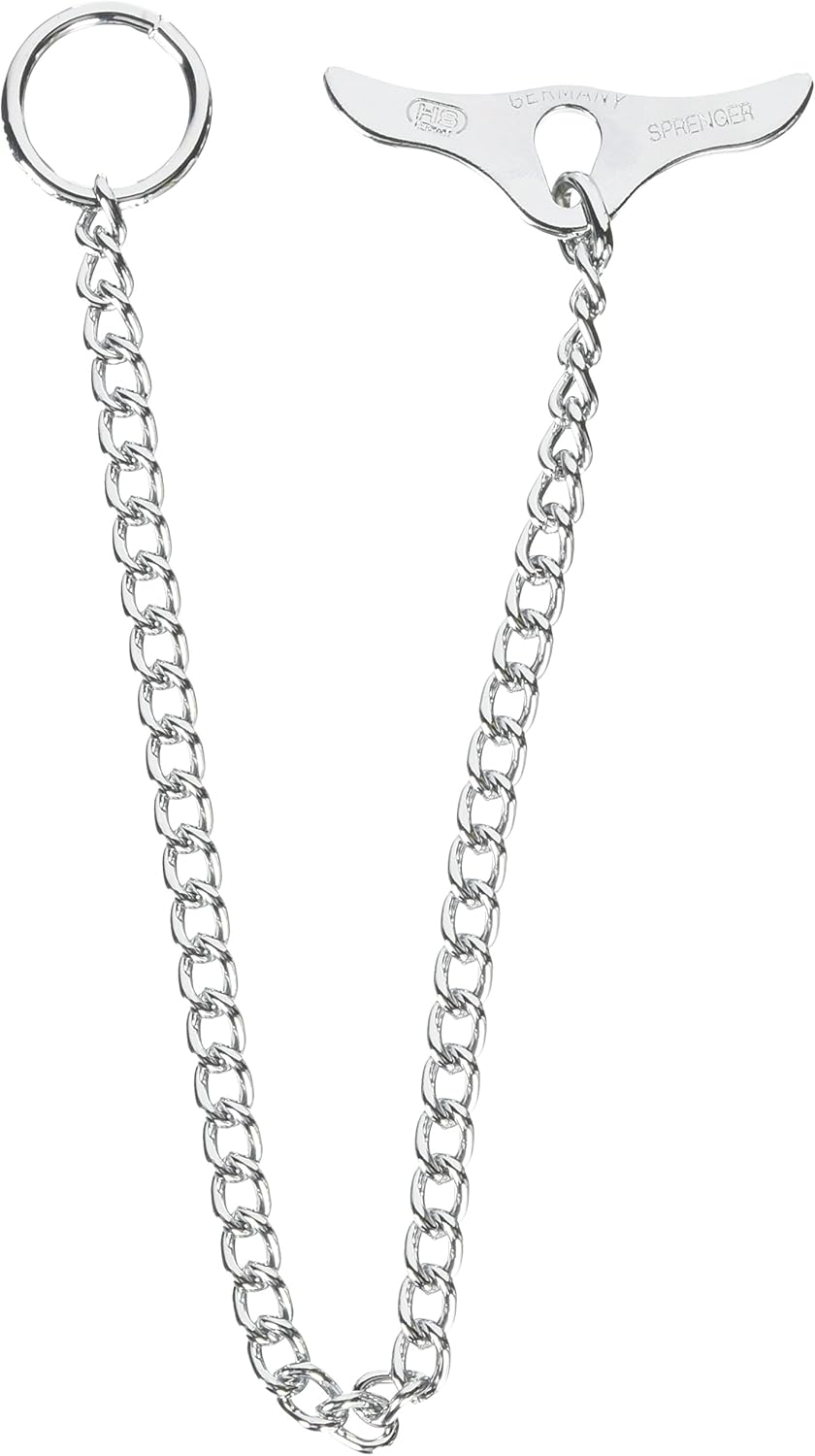 Herm Sprenger Chrome Plated Training Chain Collar with Toggle 13-14 Inches (35 cm), 2mm