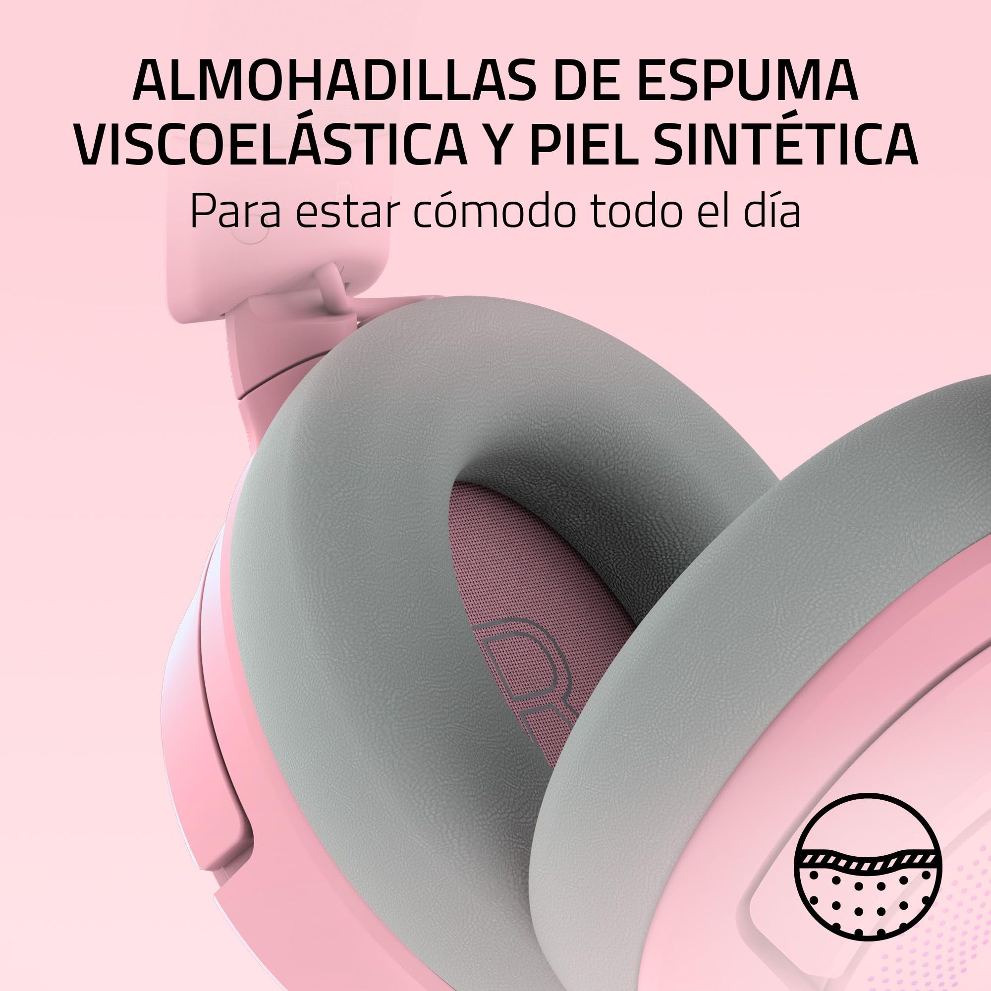 Razer Kraken Kitty V3 Pro - Auriculares inalámbricos RGB Kitty para Juegos - Orejas de Gato reactivas para Streaming - Diafragma 40mm - Hyperspeed Wireless y Bluetooth - THX Spatial Audio | Quartz