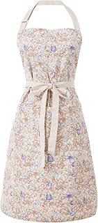 Kitchen Aprons for Women with 2 Pockets,Double Sided Vintage Adjustable ...