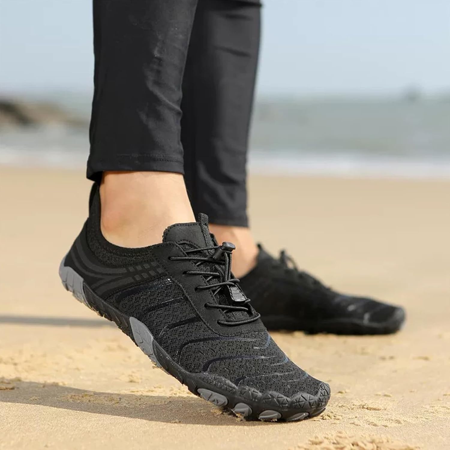 HF Stride Shoes Barefoot Shoes for Women & Men, Grounded Walking Hiking Barefoot Shoes, Wide Toe Box Non-Slip Water Athletic Footwear, Comfortable Vitality Barefoot Footwear, Trail Running Sneakers