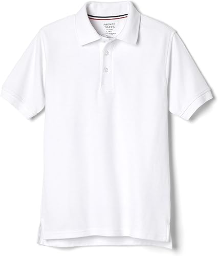 French Toast Camisa de uniforme de polo piqué de manga corta para niños (estándar y husky)