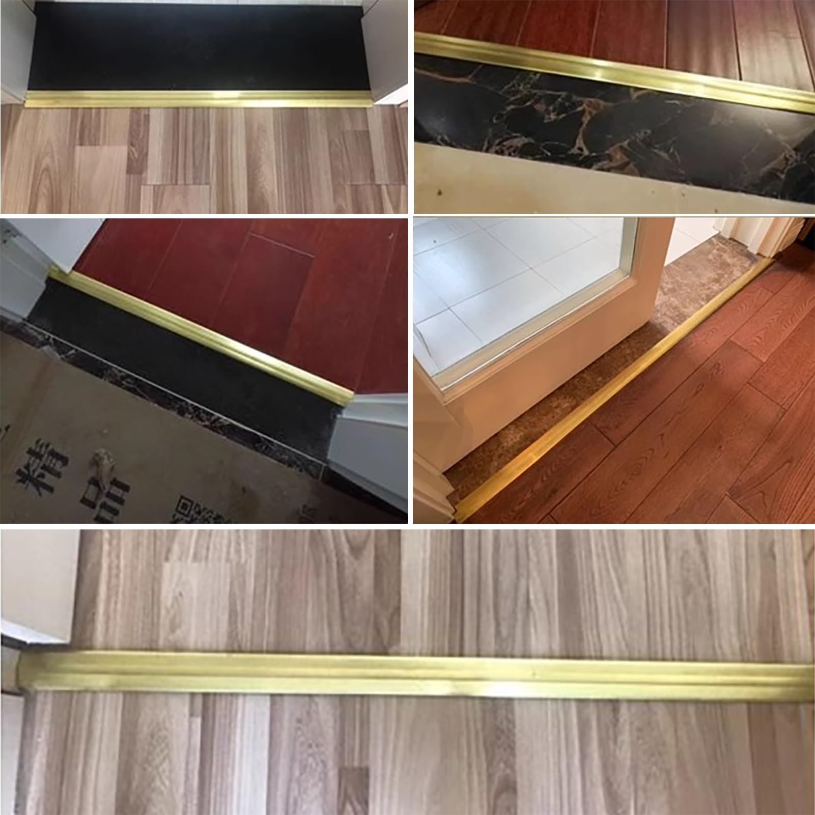 Amazon.com: Jievmrs Brass T Molding Transition Strip Tile to Wood
