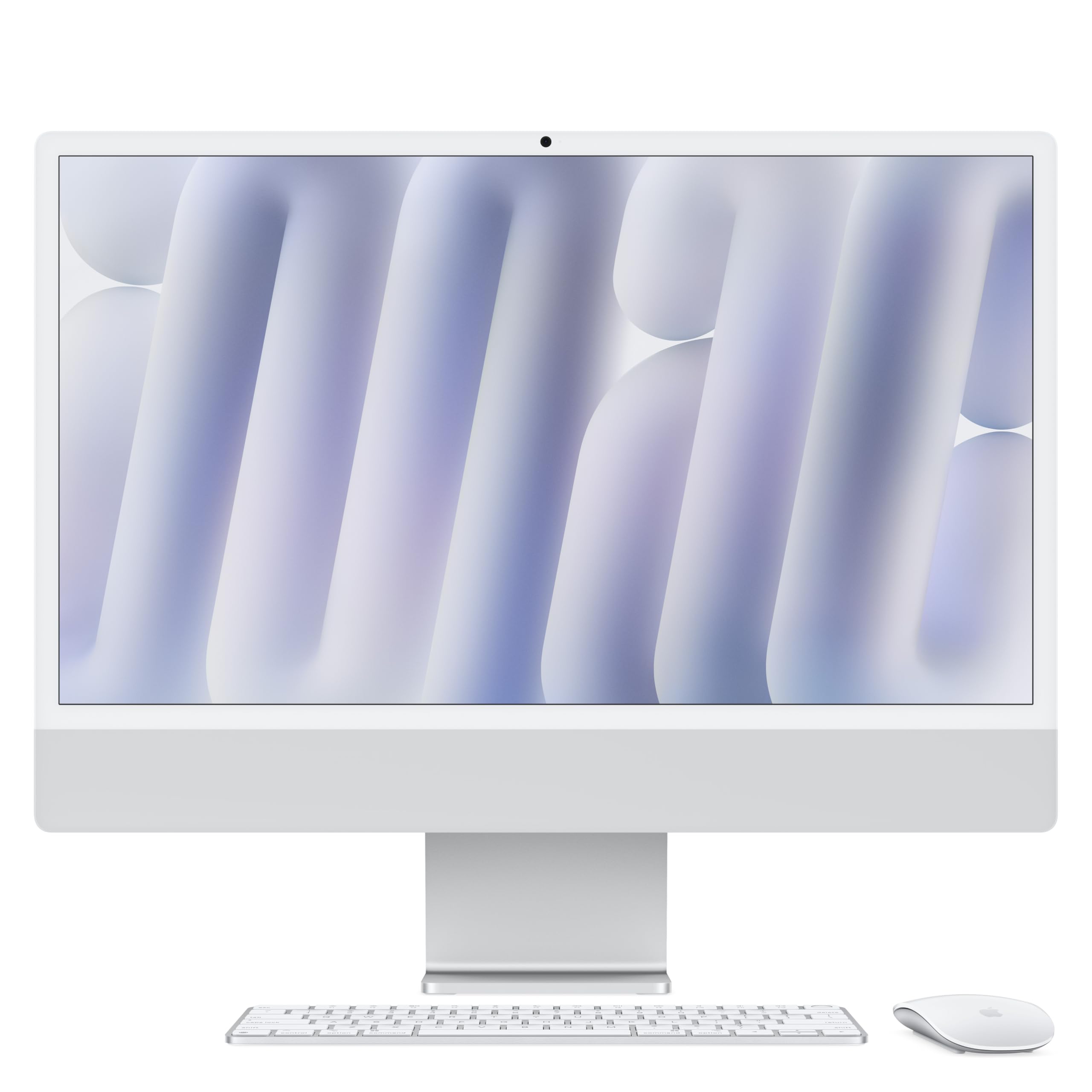 Apple iMac allt-i-ett-dator med M4-chip med 10 kärnig processor och 10-kärnig grafik: 24-tums Retina-skärm, 16GB enhetligt minne, 512GB SSD-lagring, matchande tillbehör. Silver - 512 GB SSD