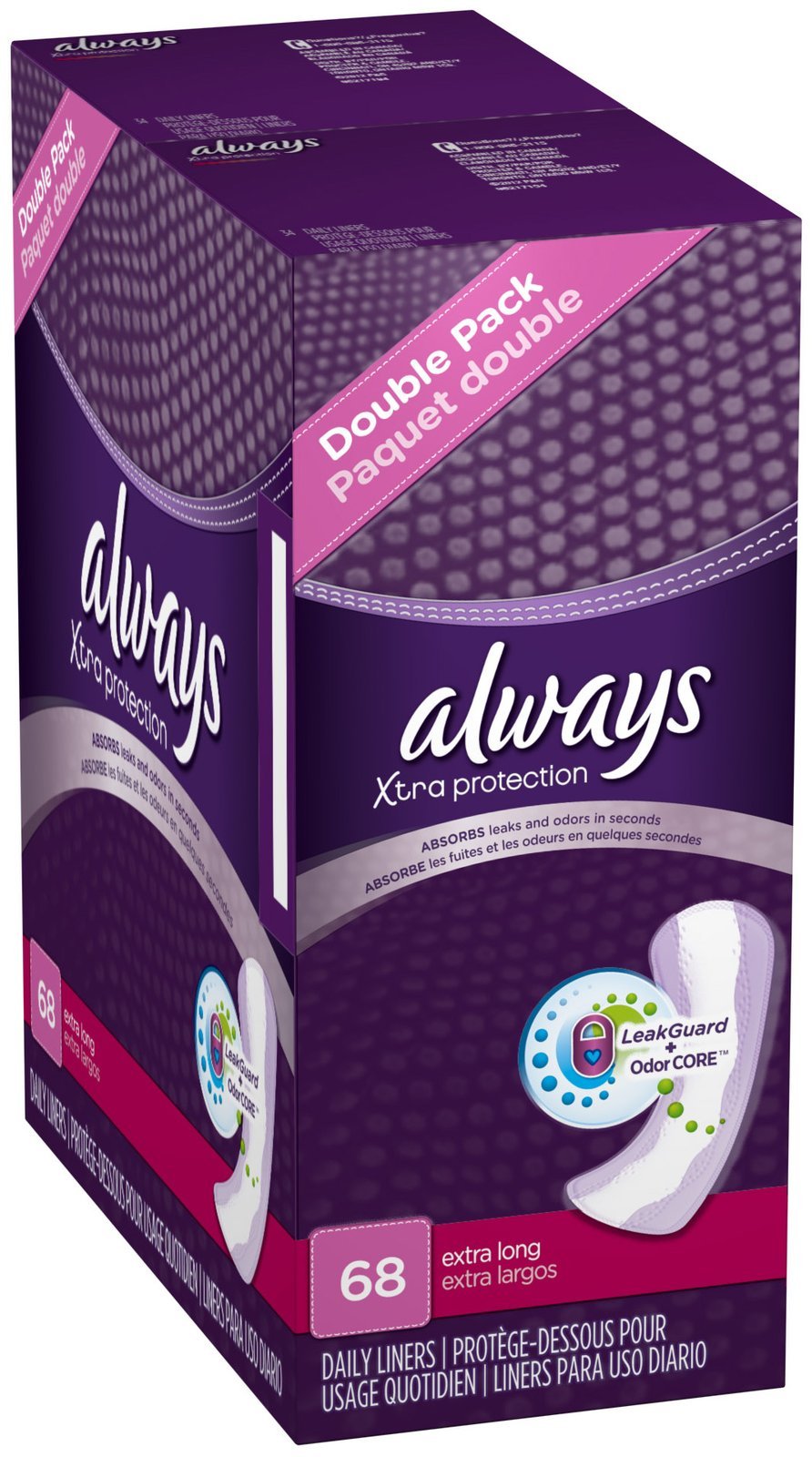 Driliners Pantiliners Extra Long Unscented for Sizes 14+