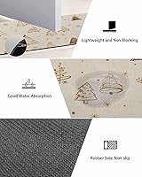 Vista 3 de Tapete de baño de Navidad para bañera, antideslizante, de secado rápido y absorbente, tierra de diatomeas, fregadero de cocina, lavable, moderno
