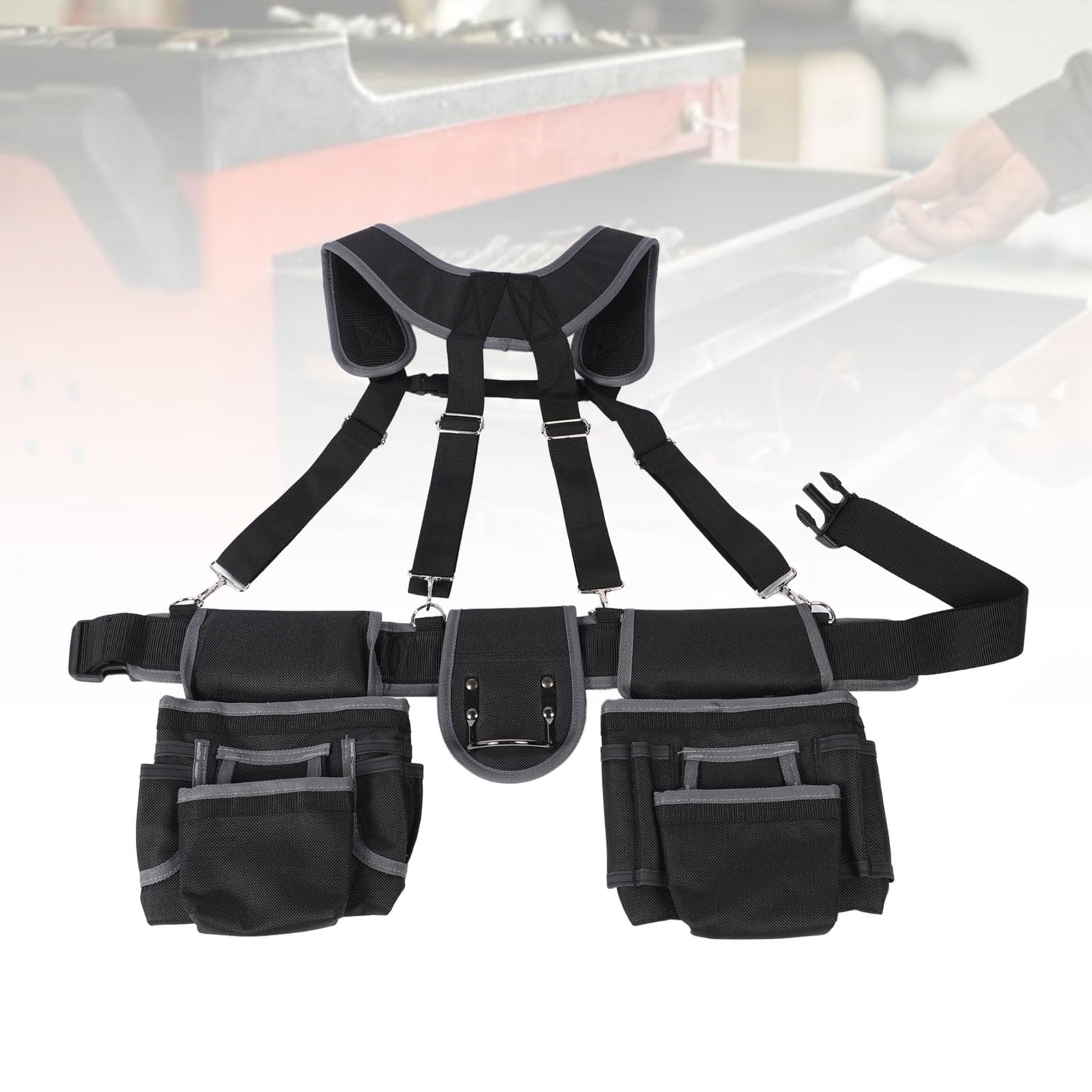 Cintura Portautensili per Elettricista Cintura Portautensili in Nylon Resistente a 12 Tasche Design Confortevole per L'organizzazione di Attrezzature per Appaltatori