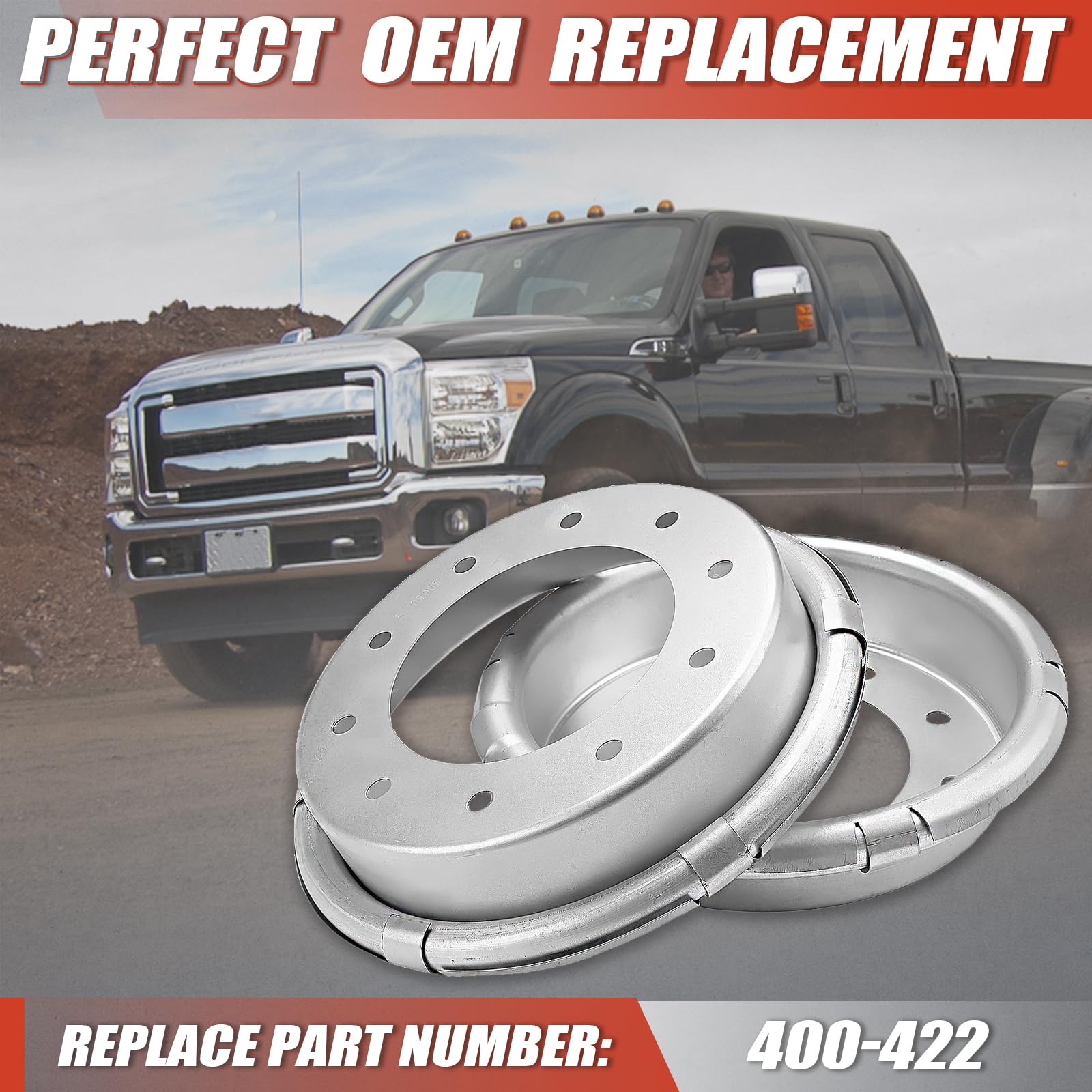 CCNLHZM 2PCS Wheel Balancers Compatible with Ford F-450/F-550 (2005+) 19.5-inch Steer Wheel Automatic Balancers Fitting Replaces#400-422
