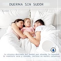 Vista 5 de Hotel Sheets Direct Juego de Sábanas de Cama de 4 Piezas, Tamaño Queen, 100% Viscosa Derivada de Bambú, Juego de Sábanas con 2 Fundas de Almohada