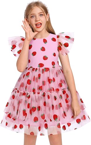 Girls Sequin Dress Toddler Shiny Rainbow Stars Tulle Dresses