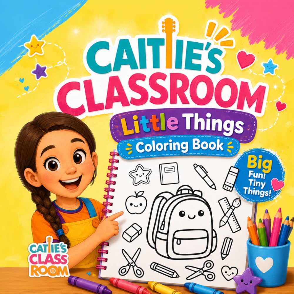 Caitie's Classroom Little Things Coloring Book: Cute Everyday Objects, Friendly Characters, and Fun Easy Coloring Pages for Toddlers and Preschoolers (Caitie's Classroom Learning and Activity Books)