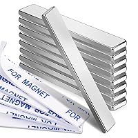 Vista 21 de Mikede - Imanes de barra de neodimio con adhesivo doble cara - Paquete de 12 potentes imanes de tierras raras - 2.36 x 0.4 x 0.12 pulgadas