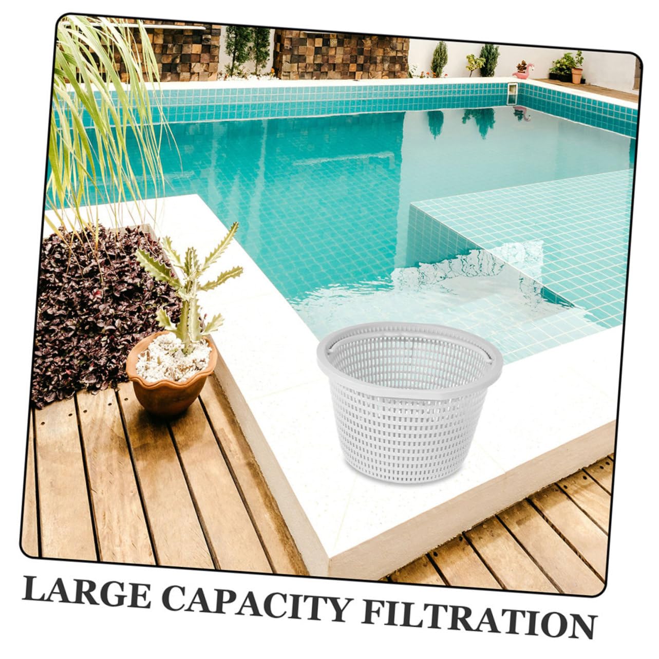 NOLITOY 2 Piezas Cesta de Skimmer para Piscina Grande Compatible con Hayward Series Filtro de Alta Capacidad para Recogida de Residuos Cesta de Plástico Antitaponamiento para
