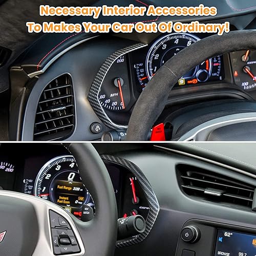 Miniatura 8 de Cubierta de marco de panel de tablero de instrumentos de fibra de carbono para Chevrolet Corvette C7 Z06 Z51 ZR1 Stingray Grand Sport 2014 2015 2016