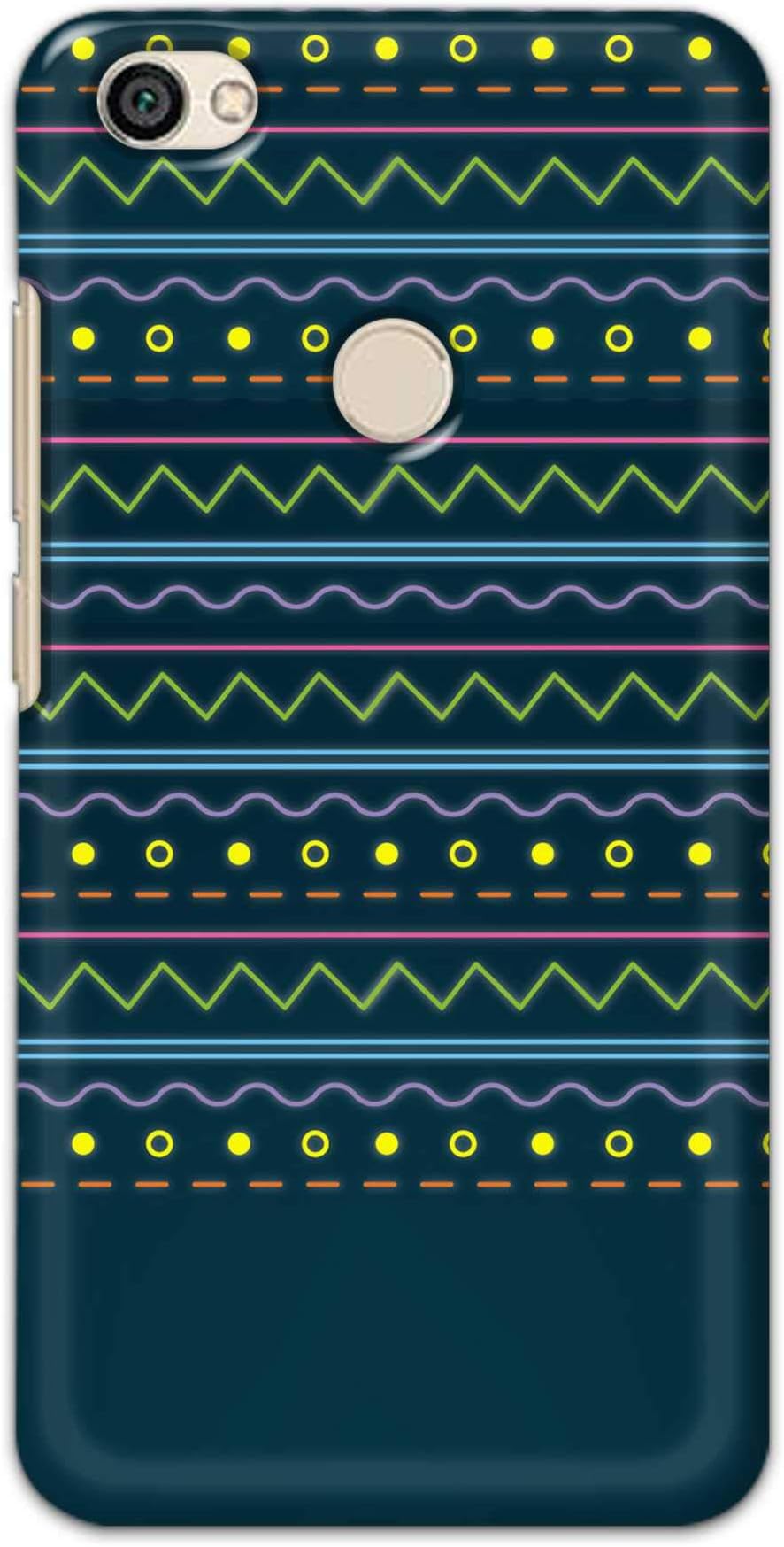 PRINTFIDAA Teal Stripes Hand Painted Seamless Pattern Line Motifs Printed Designer Case for Xiaomi Redmi Note 5A Prime Back Cover