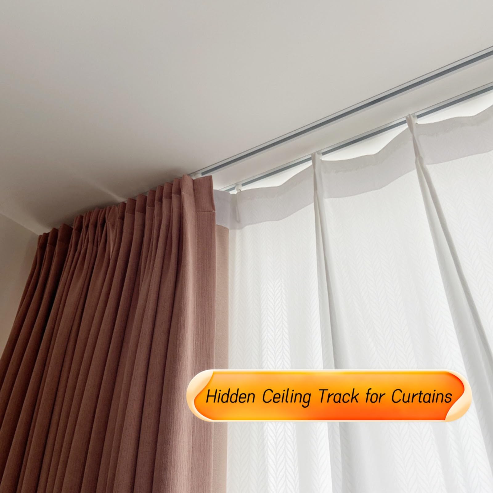 Heavy Du Metal ain Track 170 cm Soffitto Aliante per Divisori Liscio Scorrevole ain Rod Lunghezze regolabili 70 300 cm (nero)