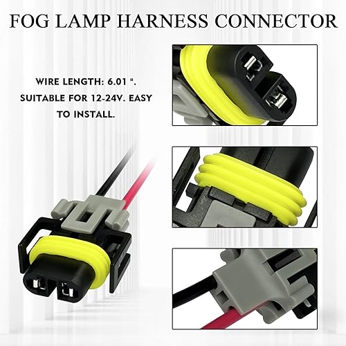 Miniatura 4 de PVOTAWP 2 unidades H11 hembra adaptador de cableado arnés de cable, cableado de faros o conector de arnés de luz antiniebla, accesorios de repuesto