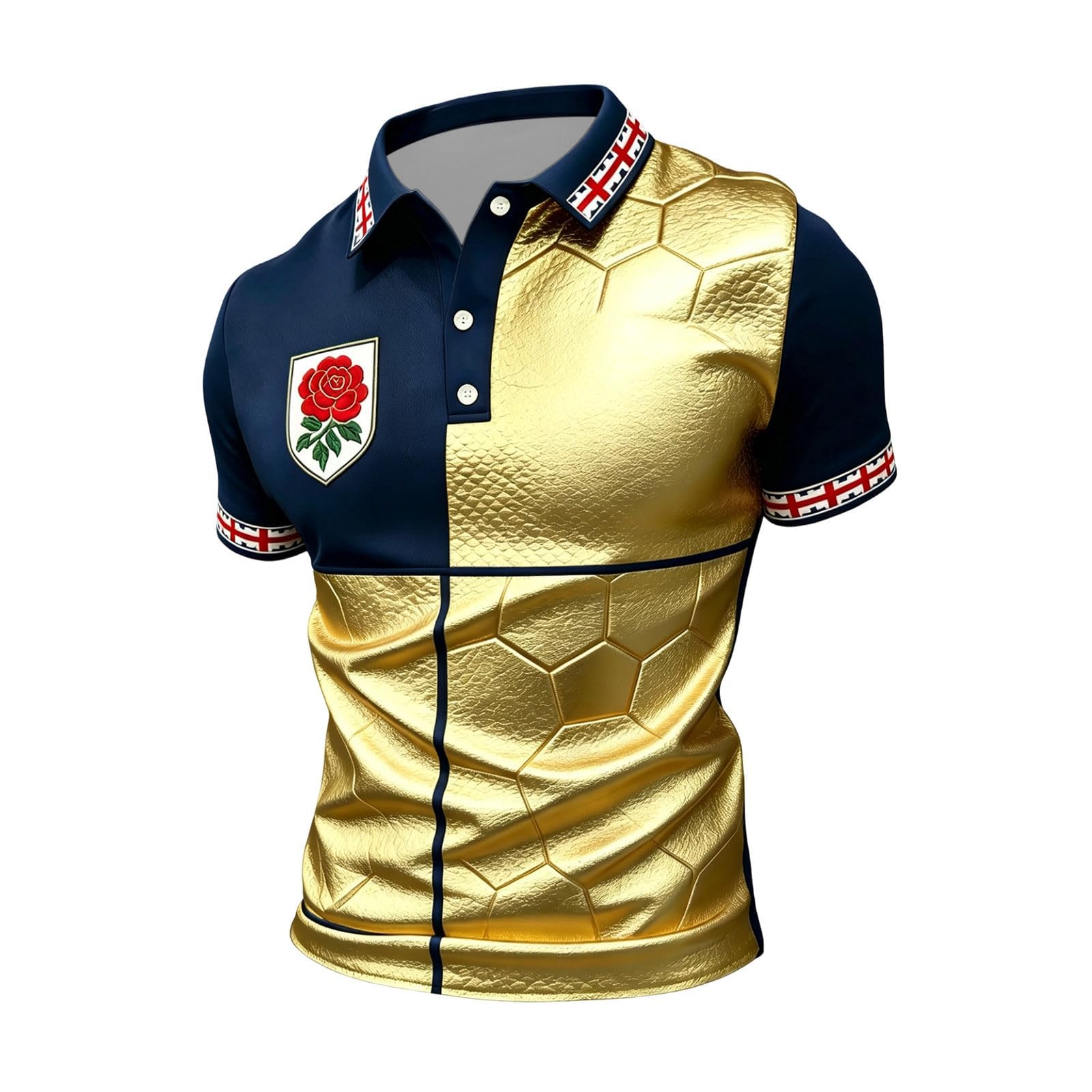 England St George's Cross Polo Shirt Classic Polo Shirt with Red England Flag Design Perfect for Football Fans Comfortable for Everyday Wear and Matches