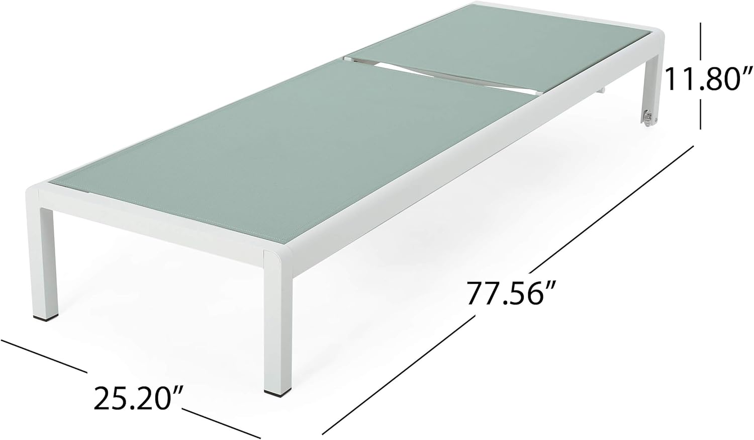 Christopher Knight Home Vanessa Coral Outdoor Chaise Lounges (Set of 2), Green and White