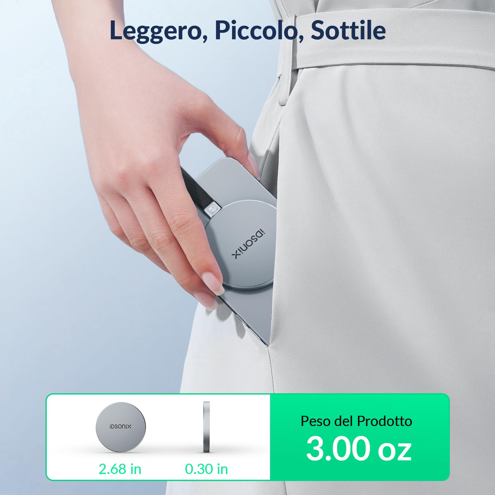iDsonix SSD portatile magnetico da 2 TB per iPhone, unità a stato solido esterna fino a 4000 MB/s, supporta ProRes HDR Record e Store, compatibile con tablet, laptop, fotocamera, iPhone 15 e superiori