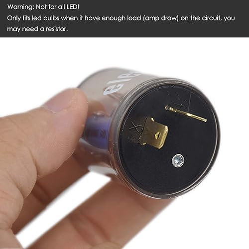 Miniatura 3 de 0061 Relé intermitente de señal de giro de 2 clavijas - Redondo - 2 pines 12V relé intermitente electrónico para bombillas incandescentes estándar