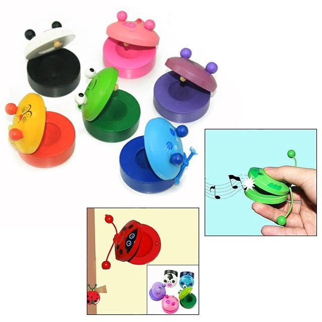 OFKPO Castañuela de Madera, Juguetes de Castañuelas de Madera Stratégica de Instrumentos Musicales para Niños