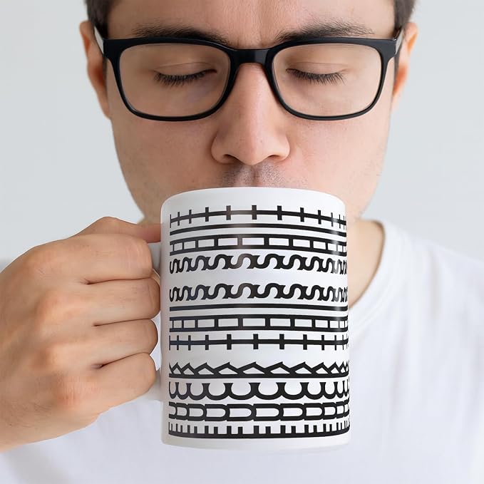 Taza de cerámica con mensaje oculto 11 oz blanca miniatura 7