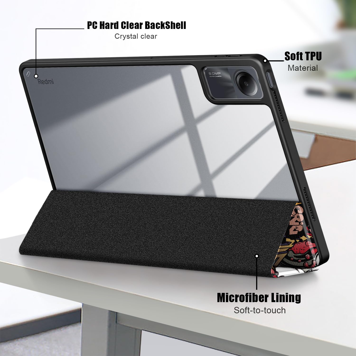 Hülle Für Xiaomi Redmi Pad SE 11 Zoll – Schlank, Mit Standfunktion & Auto Sleep/Wake