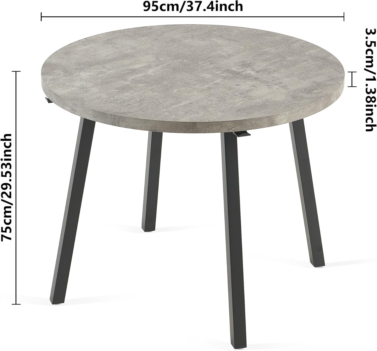 Table Leg Only!! Grey Round Dining Table