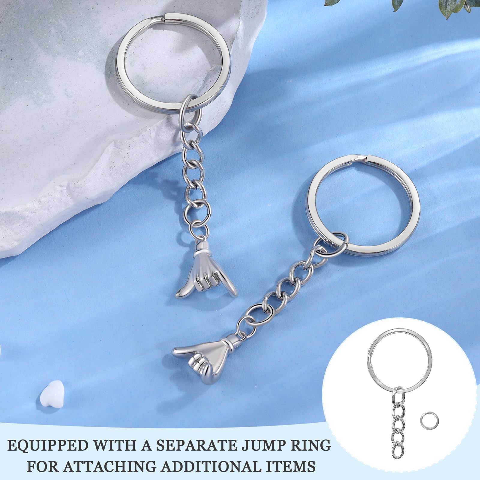Sleutelring met ketting 411-22 | Rayher