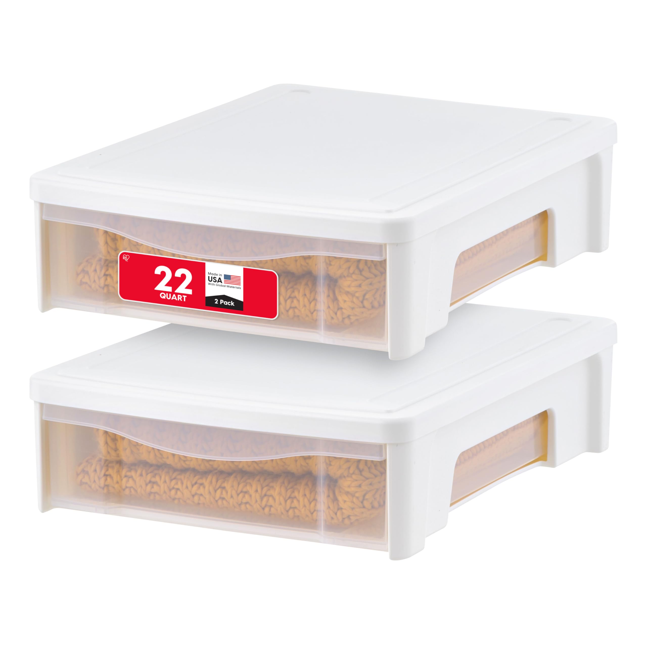 Amazon.com: IRIS USA 22 Qt Under Bed Storage, Stackable