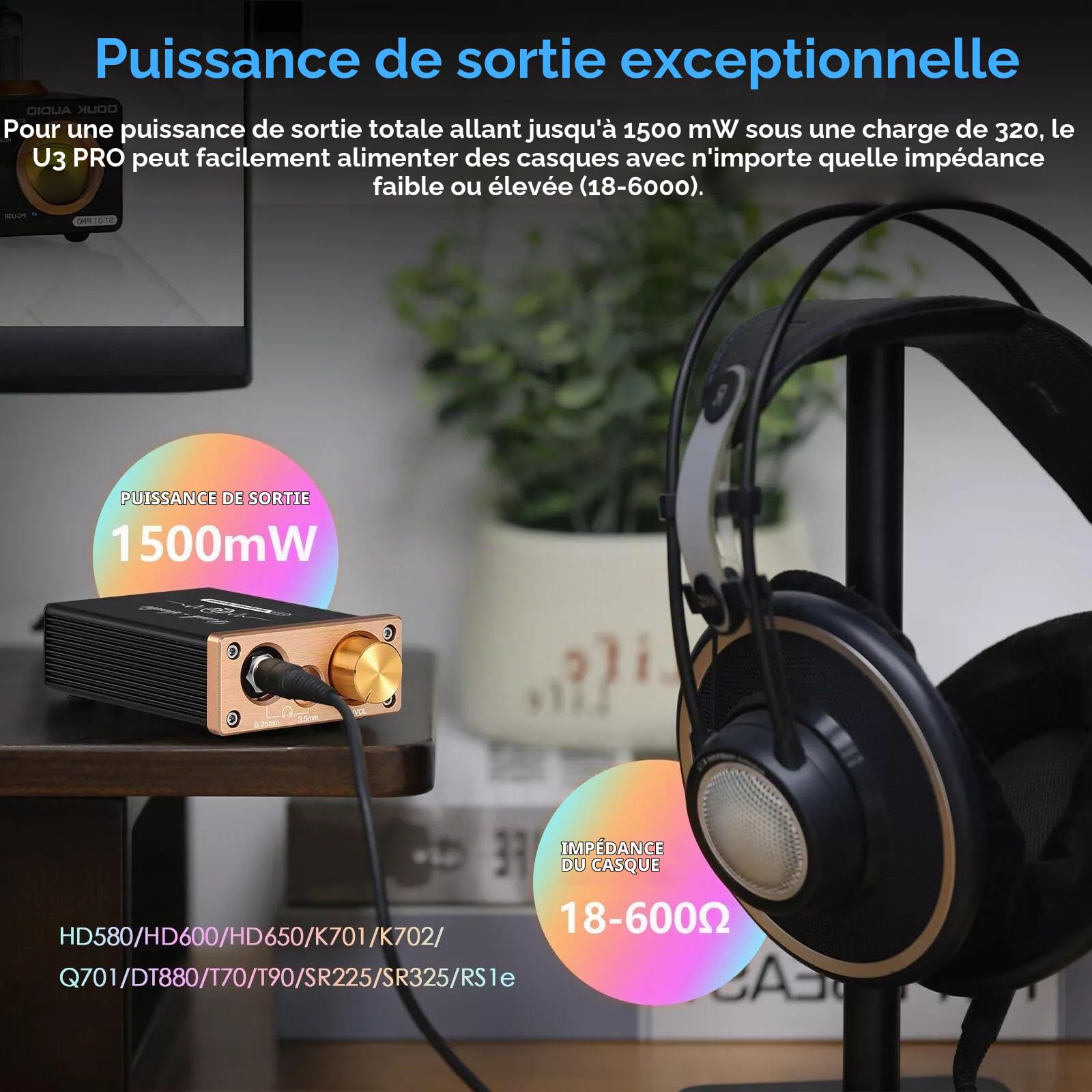 Douk Audio HiFi Mini amplificateur de casque de classe A pour casques DC5 V (U3PRO)