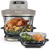Ninja CRISPi PRO XL Glass Air Fryer, 5 Preset Cooking Functions, Includes 5.7L and 2.3L CleanCrisp Glassware Cooking Containers and Storage Lids, Stone Gold AS090UKSD