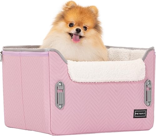 Vista 53 de PETSFIT - Asiento de automóvil para perros pequeños, portátil, con hebillas seguras patentadas, correa de clip, adecuado para mascotas pequeñas