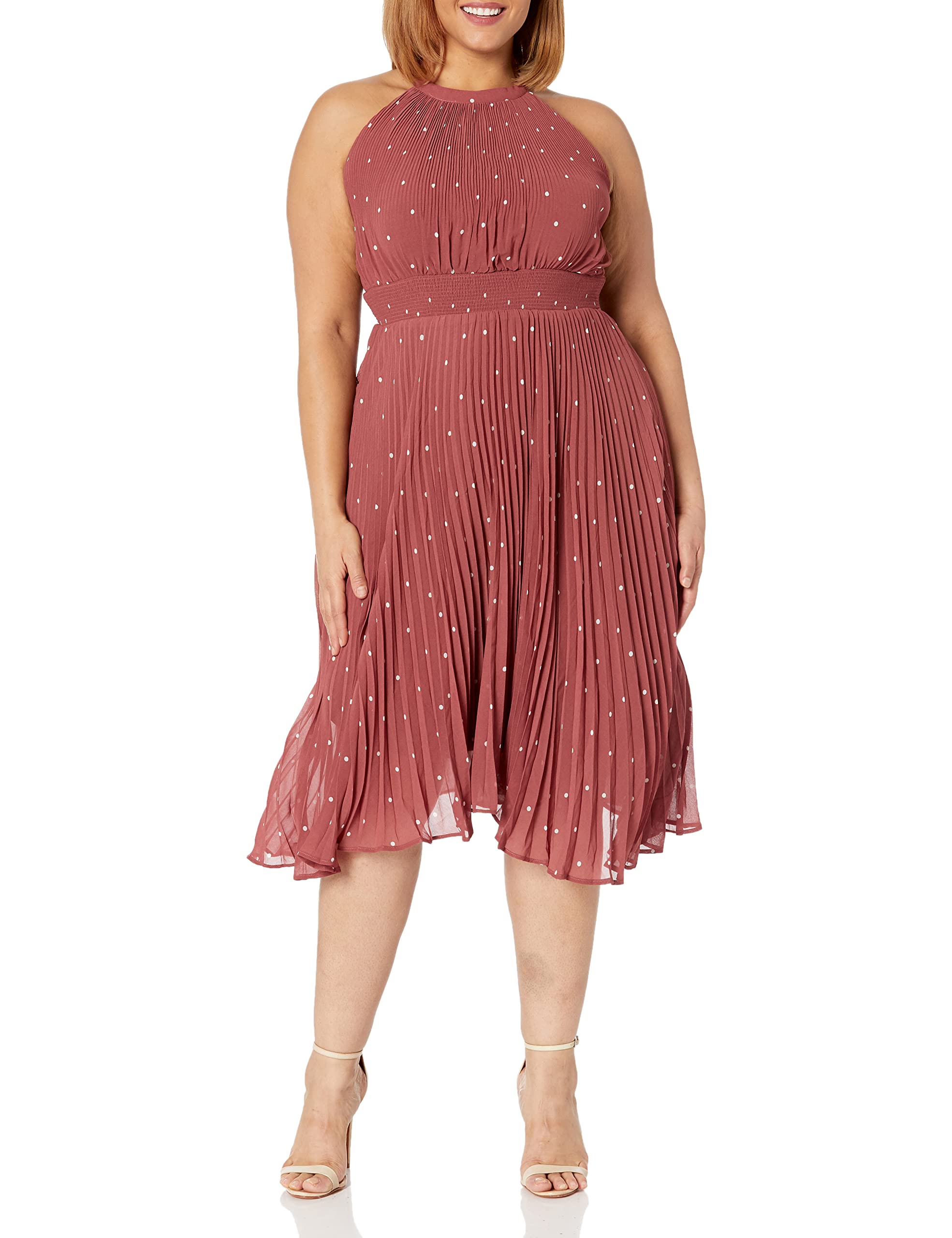 City Chic Women's ApparelWomen's Citychic Plus Size Dress Pleated Spot