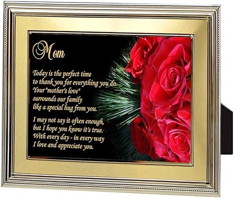 Amazon Com Gift For Mom Touching Poem For Mother In Frame From Son Or Daughter