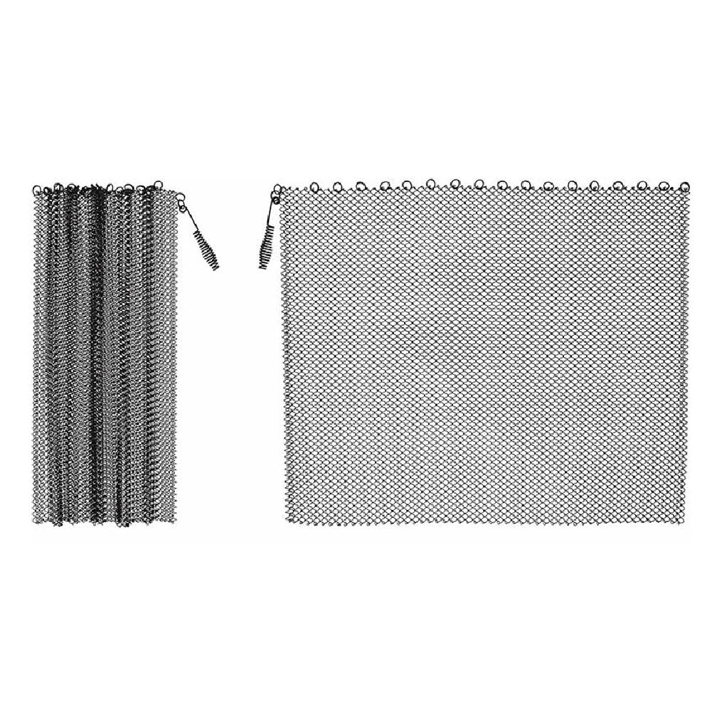 Cortina para chimenea metálica Jnchdghwa de 50 x 60 cm en pack de 2 unidades